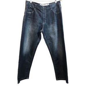 Vintage Y2K Avirex Men’s 38 x 30 Wide Leg Denim Jeans Embroidered Pockets